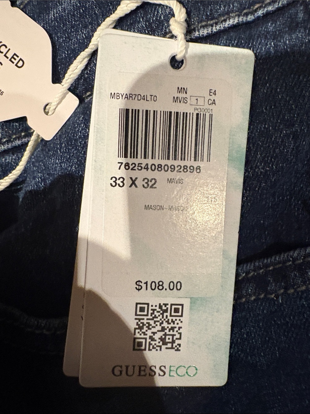 GUESS Women's Dark Blue Denim Jeans - Mason Fit
